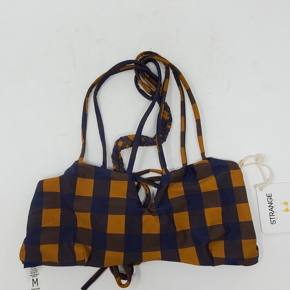 Strange Bikini cold therapy collection back halter top Size Medium New with tag